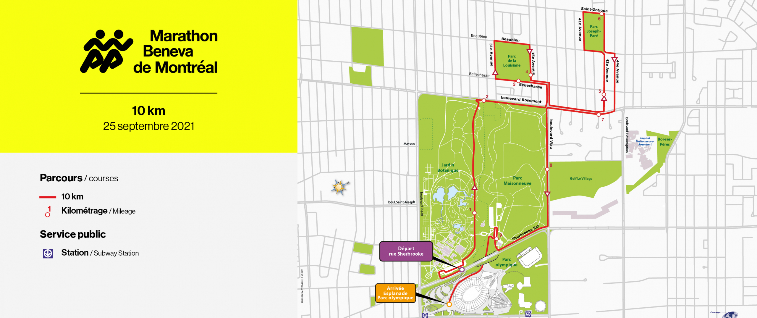 Le 10 km Parcours, dates et lieux Marathon de Montréal