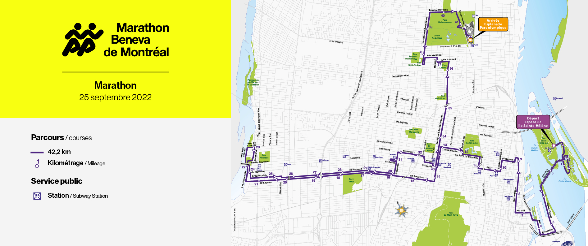 Marathon 42,2 km Parcours, dates et lieux Marathon de Montréal